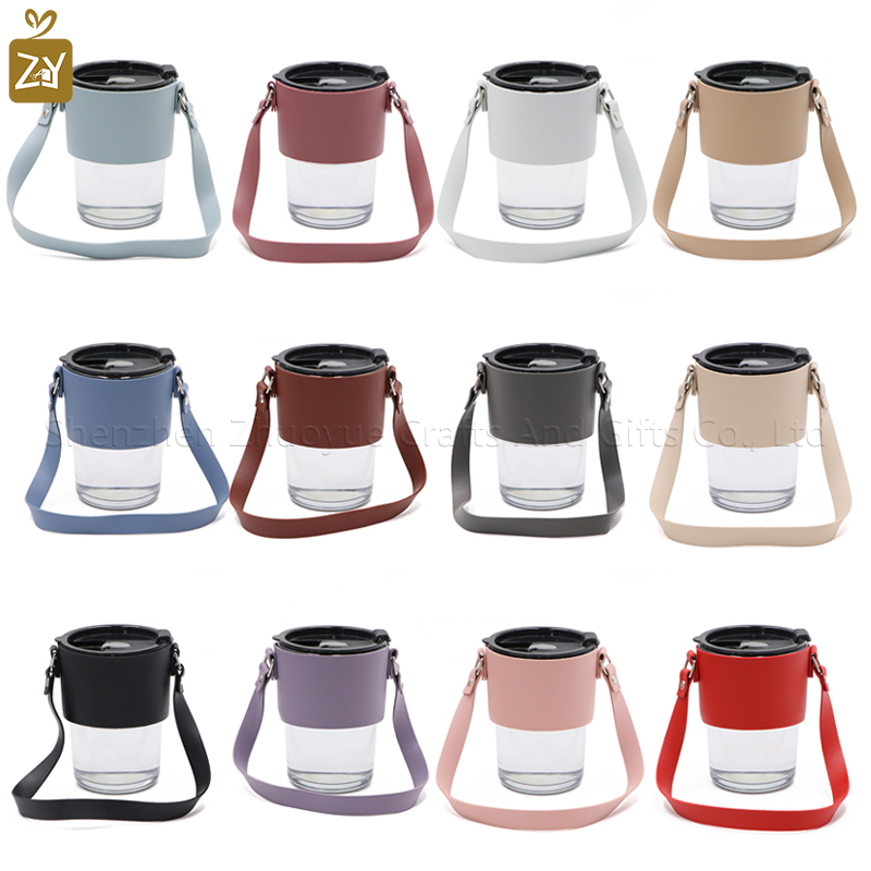 Coffee Tea Flask - Cangkir kopi genggam kulit PU pelindung