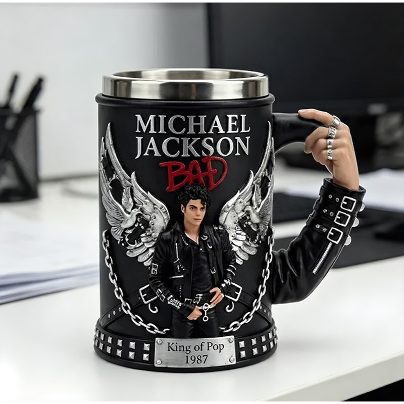 Coffee Tea Shop - Mug Resin 3D Michael Jackson King