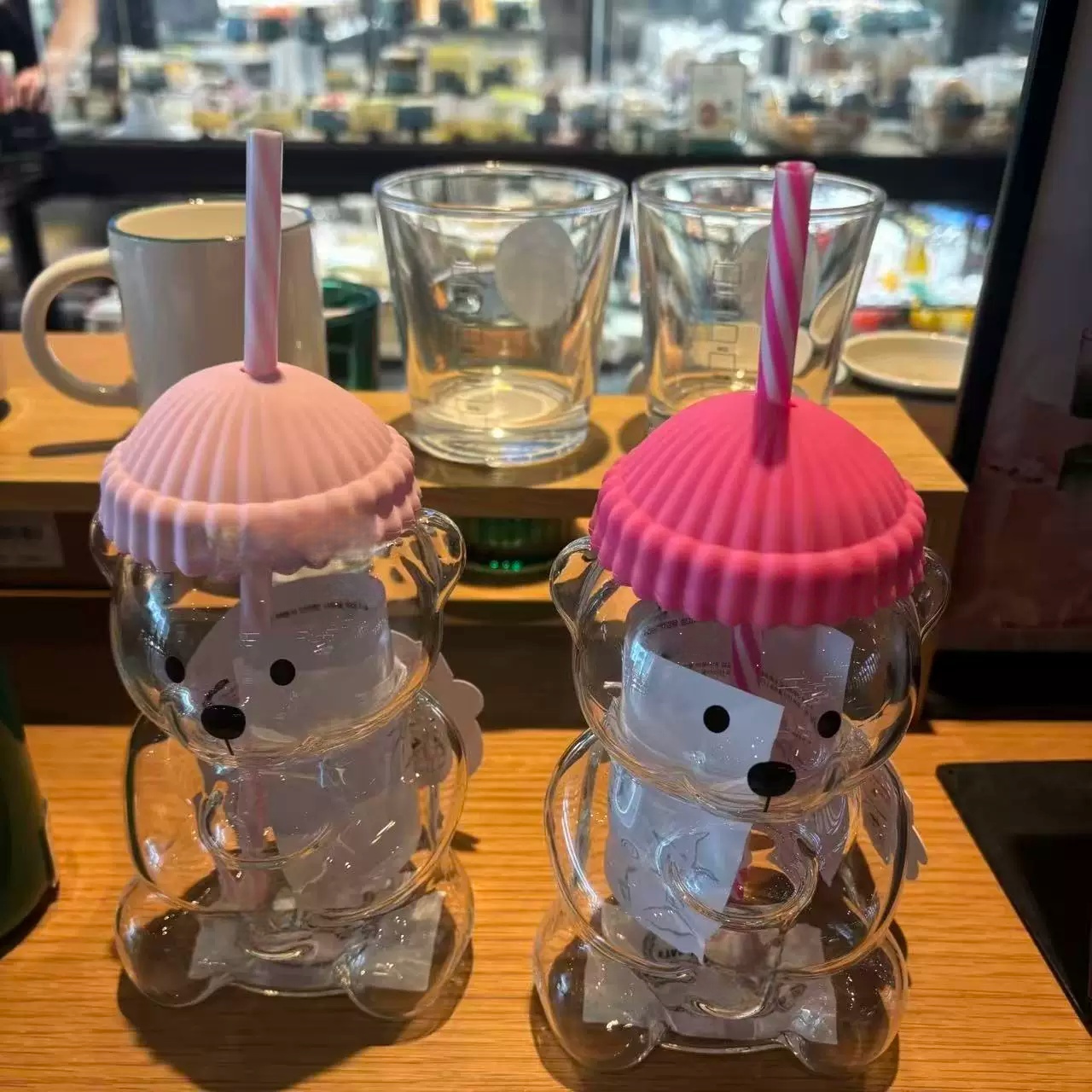 Gelas Sedotan Bentuk Beruang B - Coffee Tea Shop ulasan dan harga