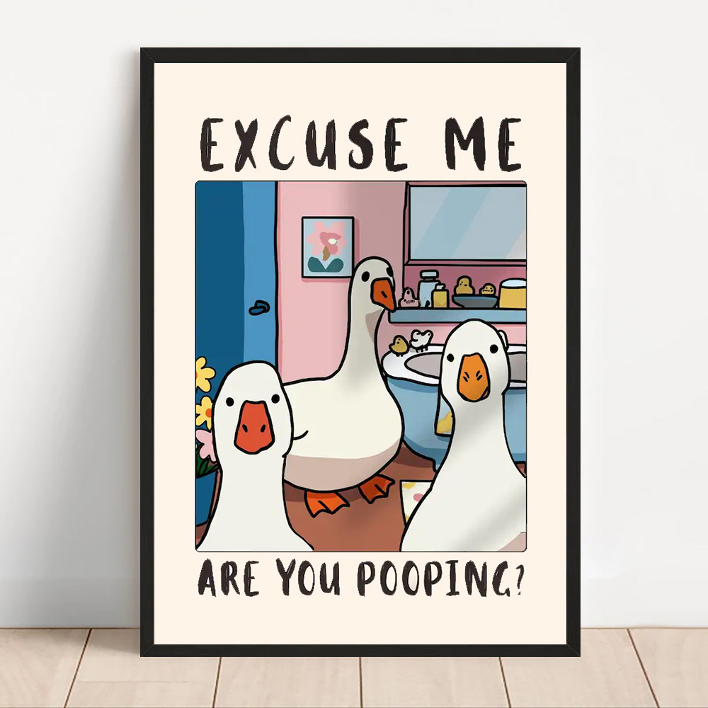 Poster Cetak Kanvas Hewan Lucu - Coffee Tea Poster ulasan dan harga
