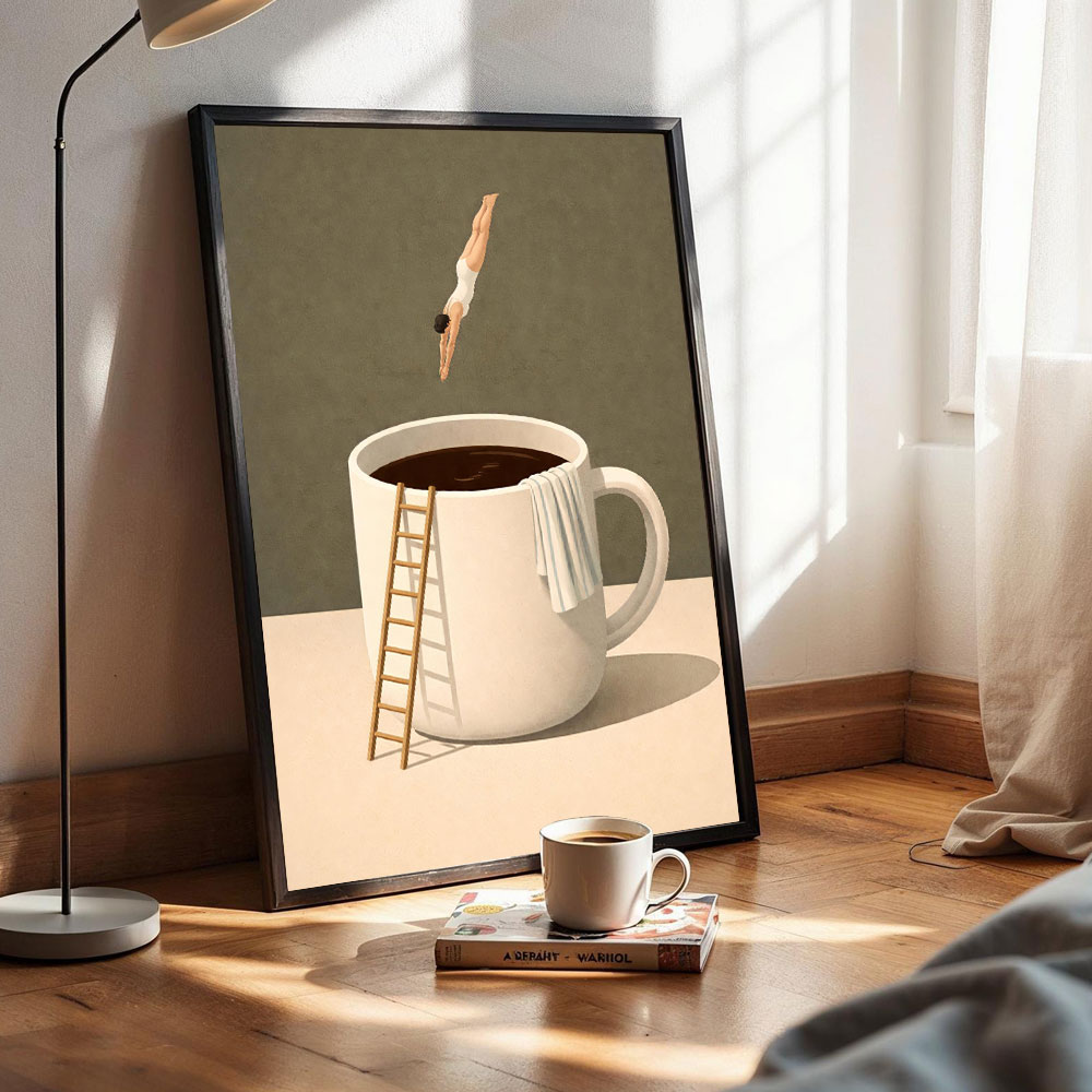 1 Buah Poster Pecinta Kopi Sen - Coffee Tea Poster ulasan dan harga