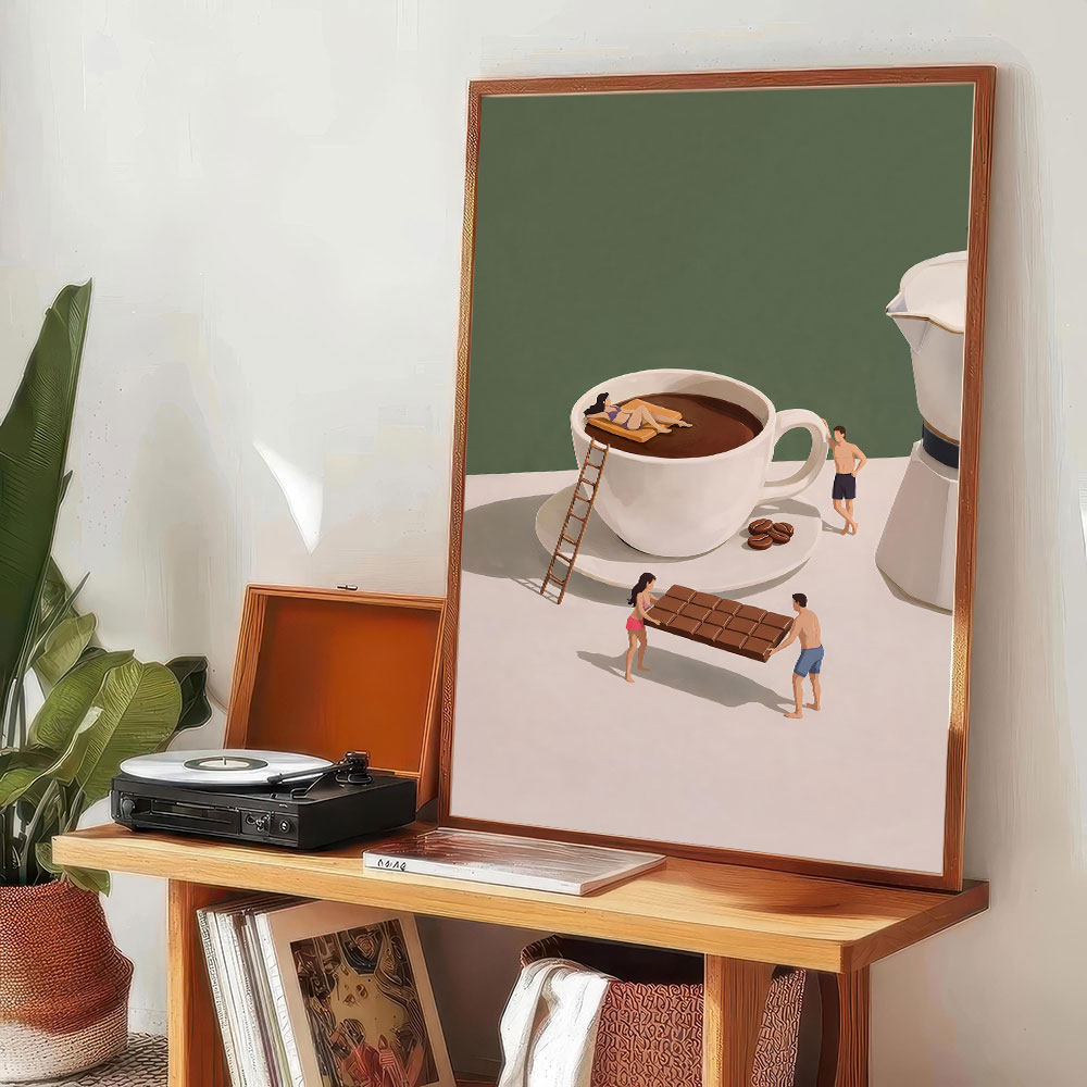 1 Buah Poster Pecinta Kopi Sen - Coffee Tea Poster ulasan dan harga
