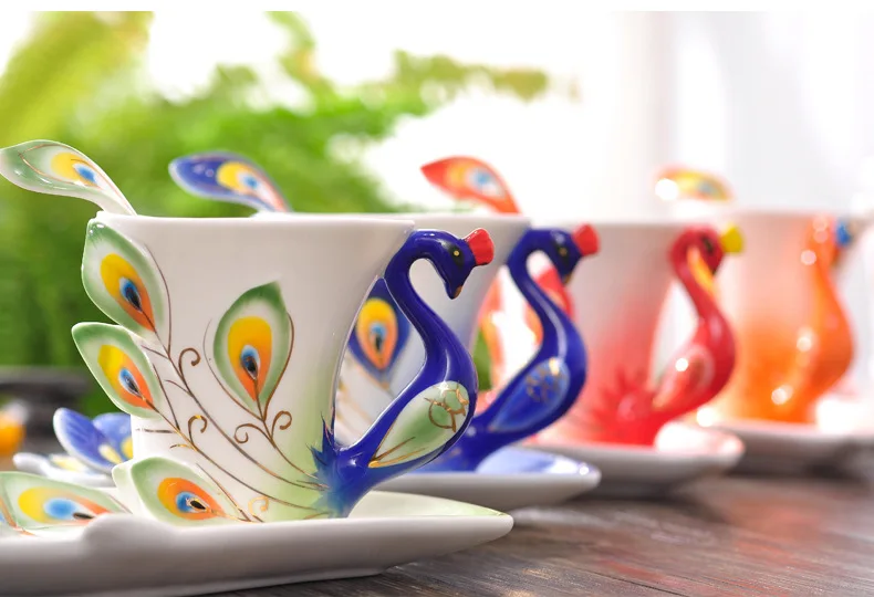 Mug kopi merak keramik, lucu d - Coffee Tea Difference ulasan dan harga