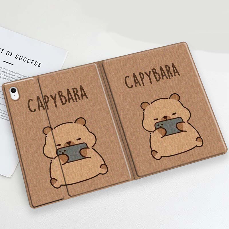 Casing Tablet Kartun Capybara  - Coffee Plus Tea ulasan dan harga