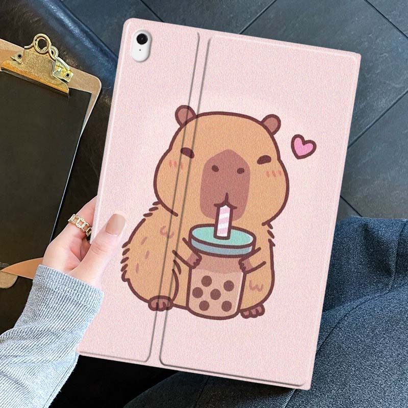 Casing Tablet Kartun Capybara  - Coffee Plus Tea ulasan dan harga