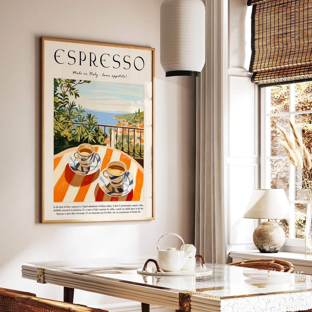 Poster Cetak Kanvas Kopi Espre - Coffee Tea Poster ulasan dan harga