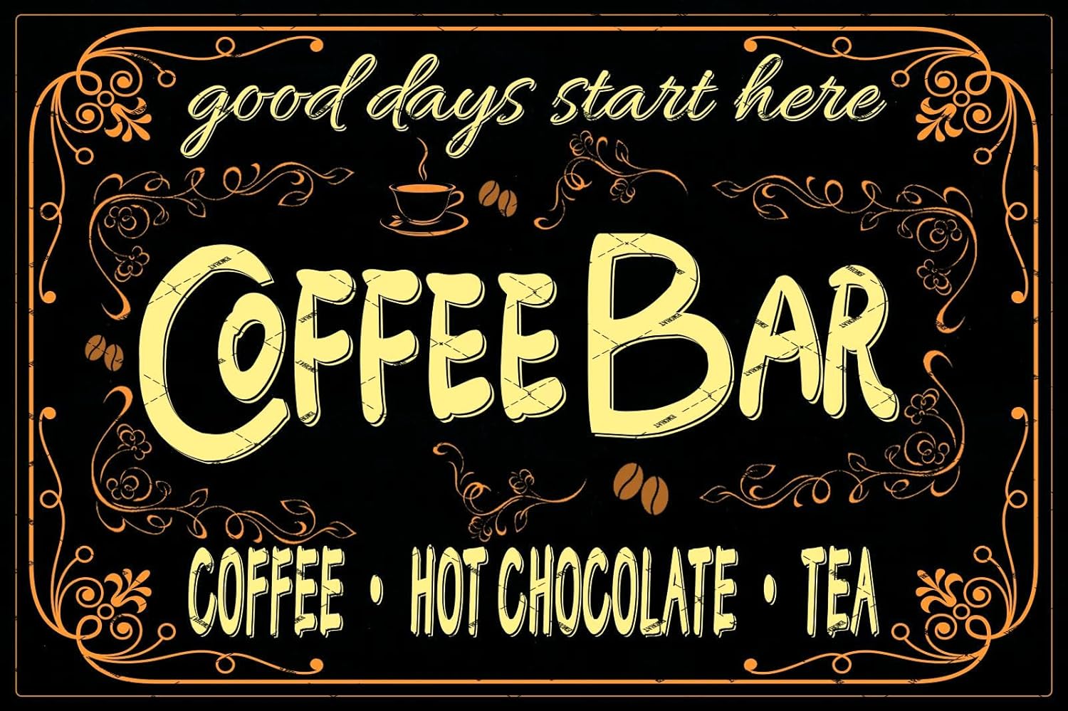 EMOHAT Coffee Bar Sign Hot Cho - Coffee Tea Poster ulasan dan harga