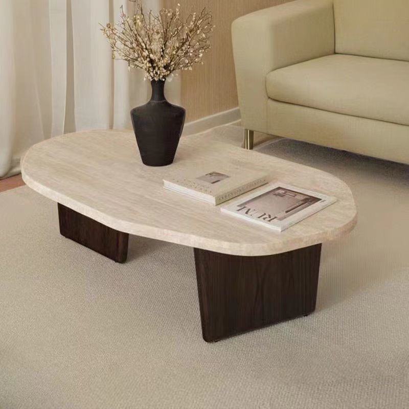 Meja kopi travertine kayu soli - Coffee Tea Difference ulasan dan harga