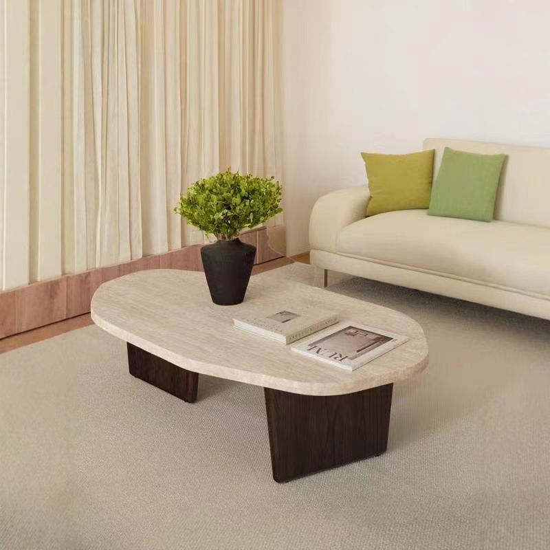 Meja kopi travertine kayu soli - Coffee Tea Difference ulasan dan harga