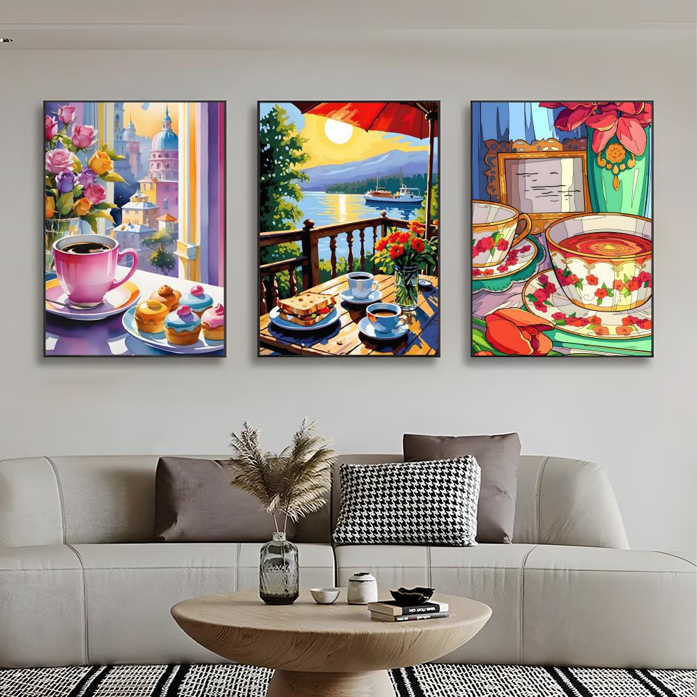 Poster Cangkir Kopi Teh Sore y - Coffee Tea Poster ulasan dan harga