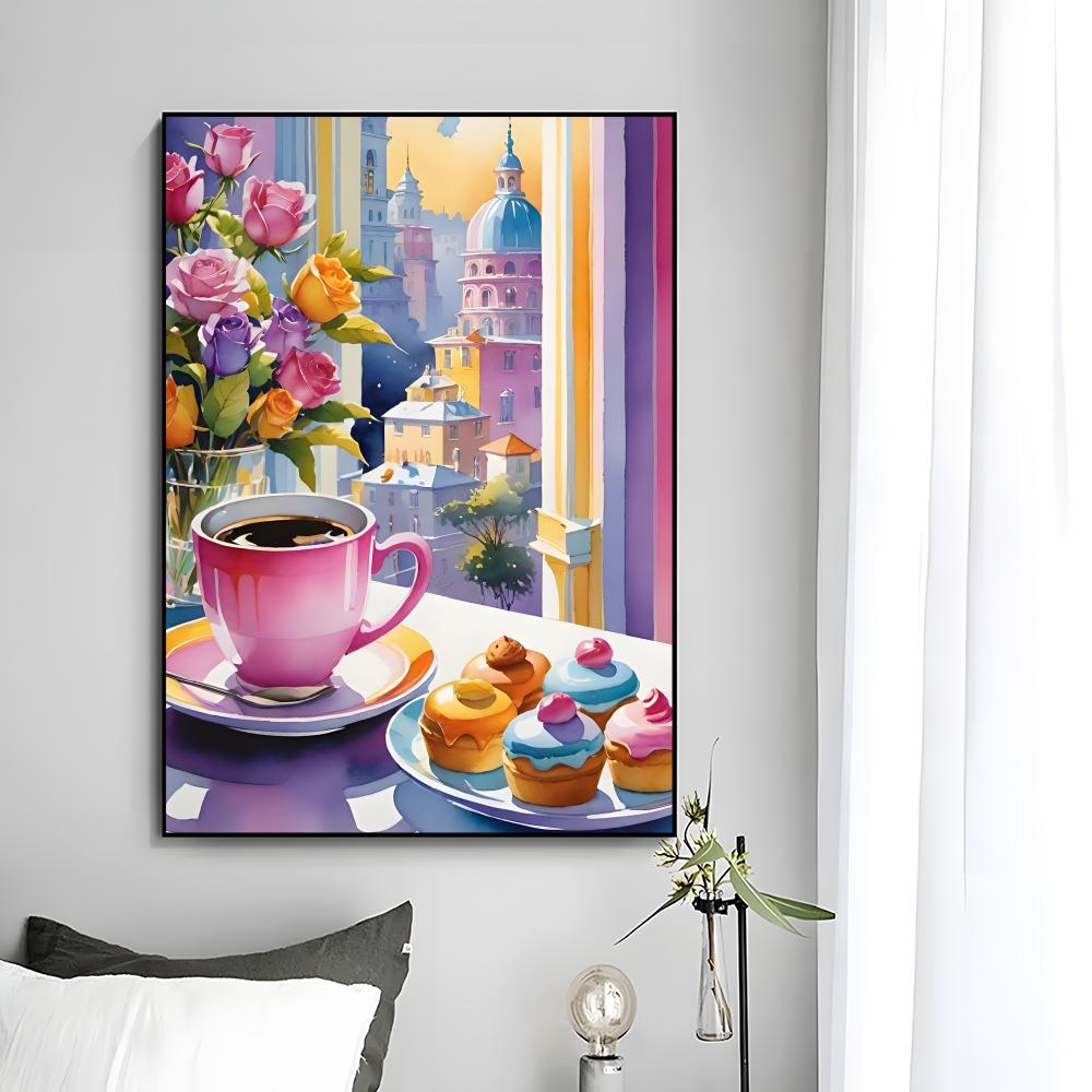 Poster Cangkir Kopi Teh Sore y - Coffee Tea Poster ulasan dan harga