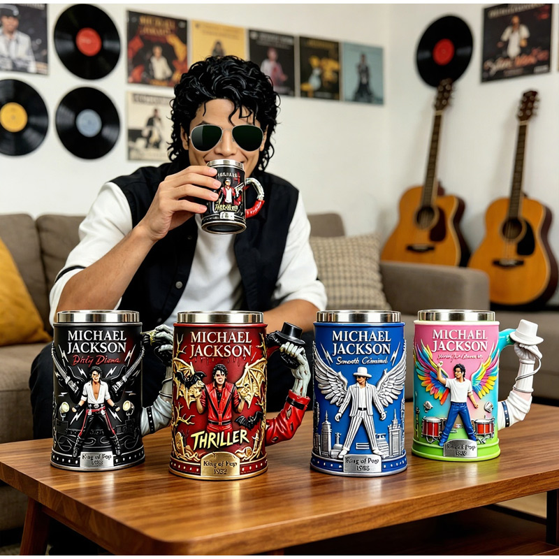 Mug Resin 3D Michael Jackson K - Coffee Tea Shop ulasan dan harga
