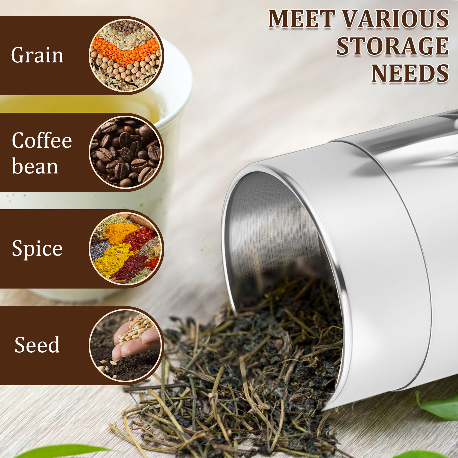 Kaleng Kaleng Daun Teh Baja Ta - Coffee Tea And Bean Leaf ulasan dan harga