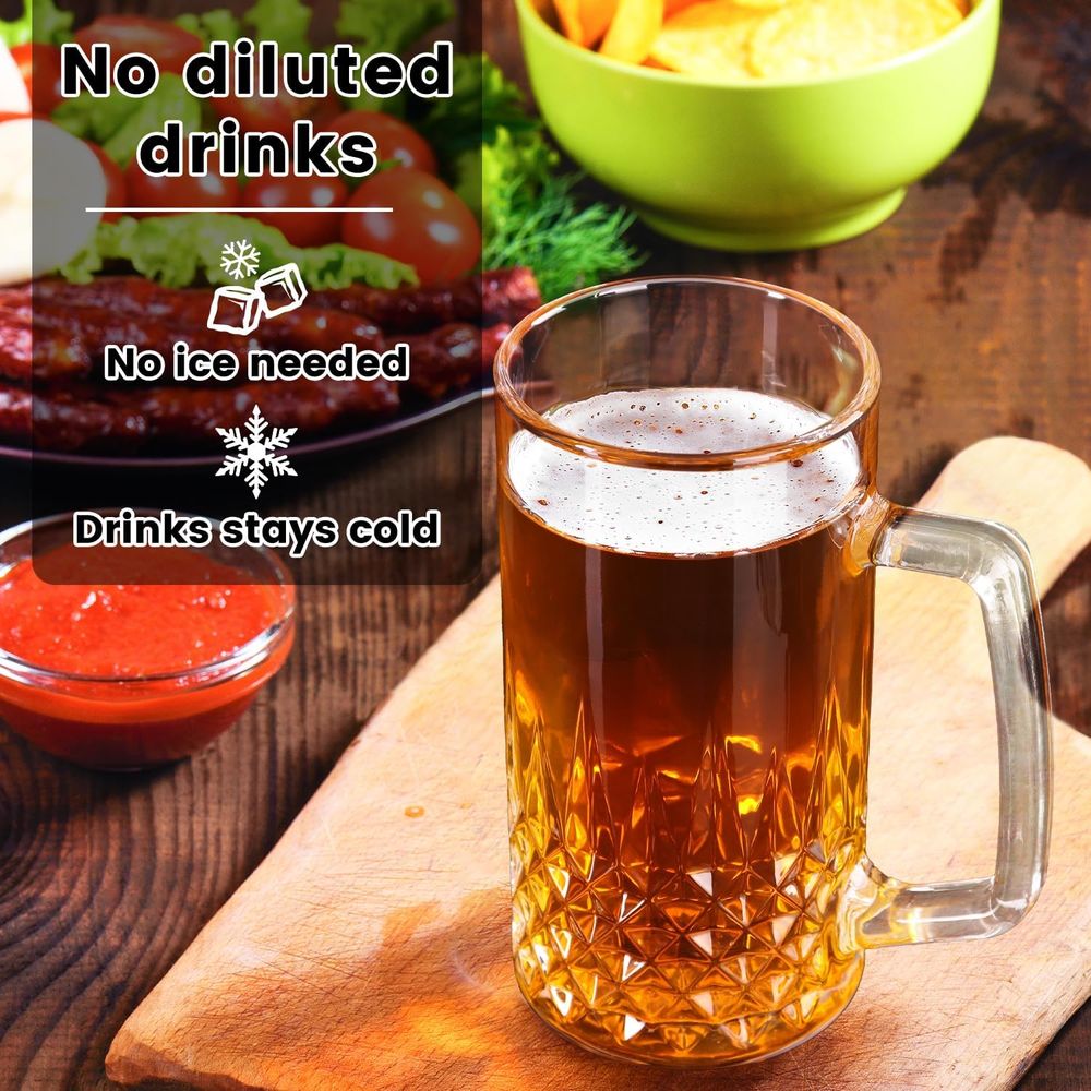 Set 4 Mug Kaca Tebal 20 oz, St - Mug Tea Coffee ulasan dan harga