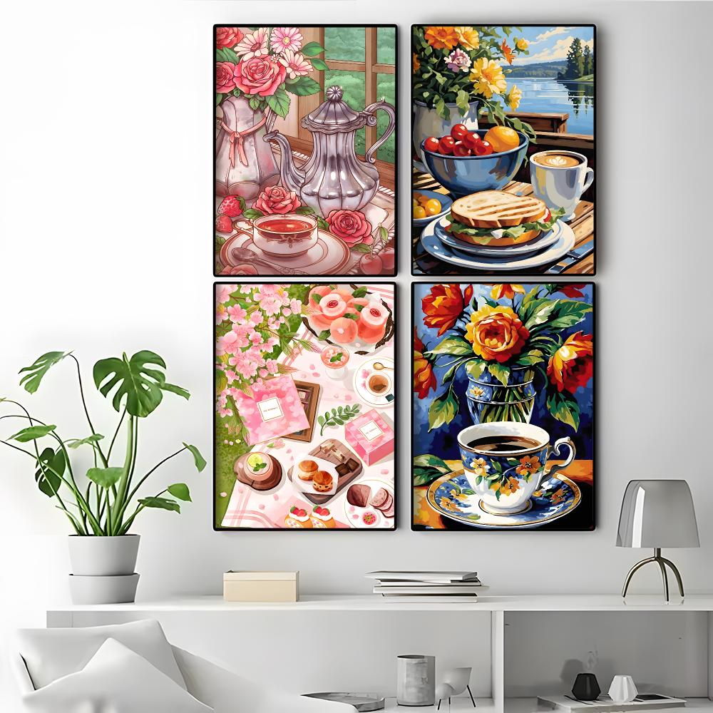Cangkir Kopi Teh Sore Dekorasi - Coffee Tea Poster ulasan dan harga